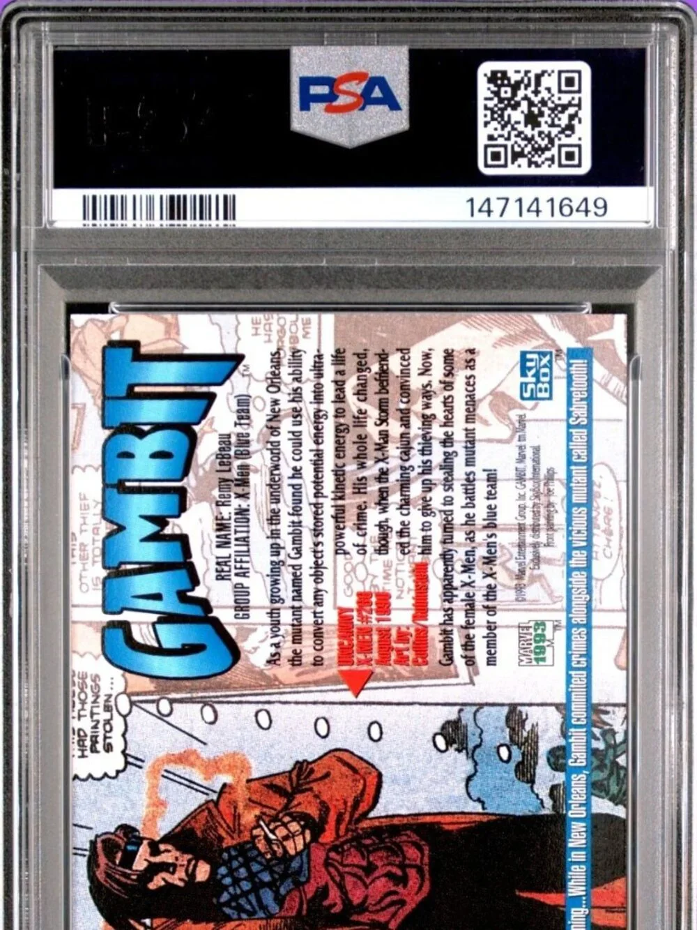 1993 Marvel Masterpieces 31 Gambit PSA 10